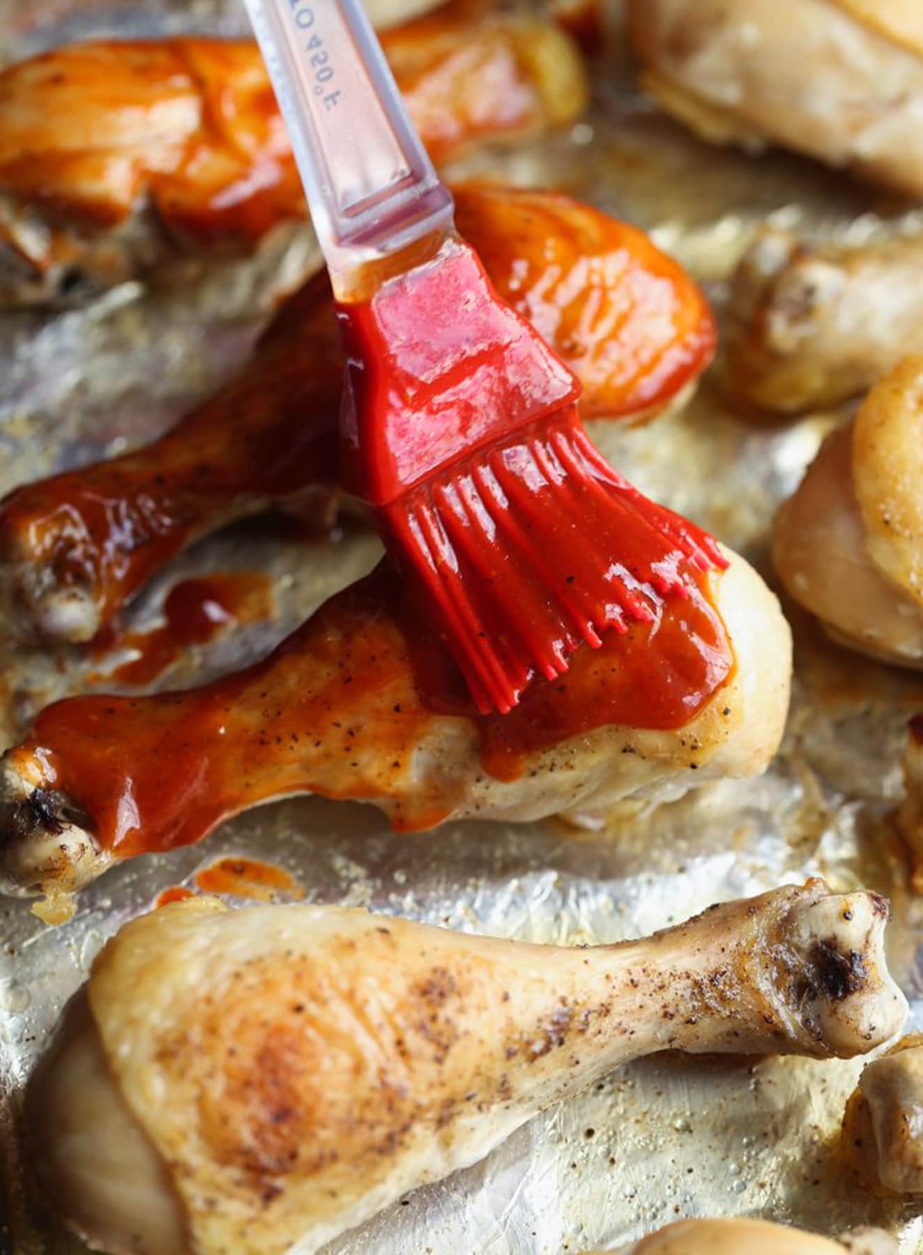 Use Homemade BBQ Sauce on chicken legs