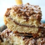 A slice of the very best coffee cake recipe ever!