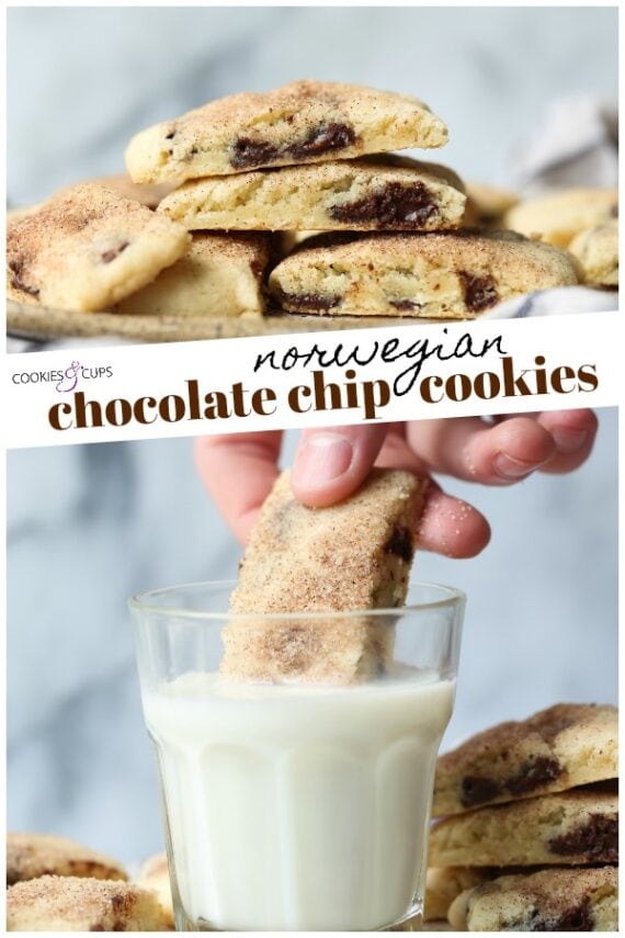 Norwegian Chocolate Chip Cookies - Cookies and Cups