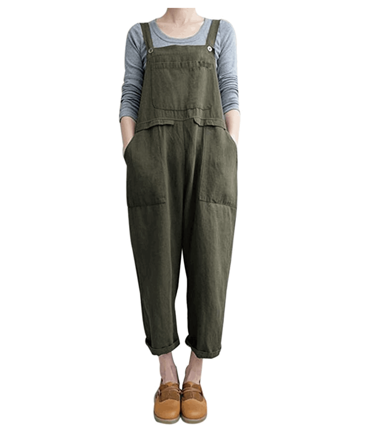 Gihuo Women's Casual Baggy Overalls Jumpsuit with Pockets - Cookies and ...