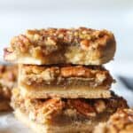 A stack of Pecan Pie Bars