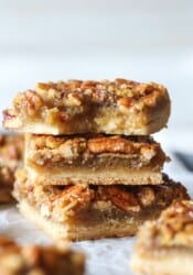 A stack of Pecan Pie Bars