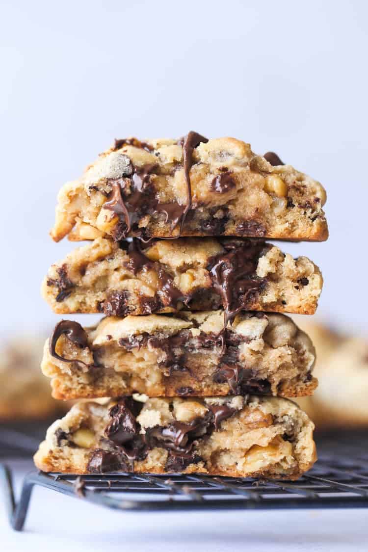 Thick Chocolate Chip Walnut Cookies (Levain bakery copycat