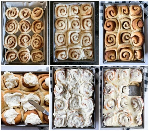 Cinnamon Rolls baked in a 9x13 pan