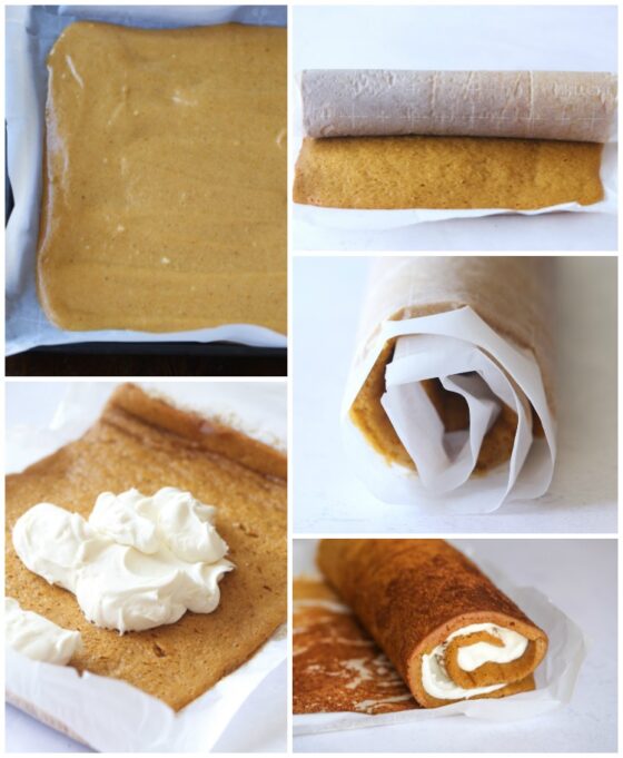 Pumpkin Roll Recipe | Cookies and Cups