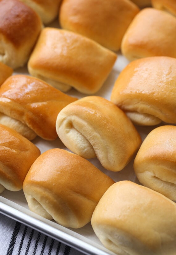 Fluffy Dinner Rolls baked in the oven