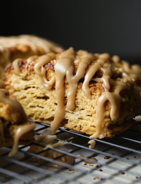 Pumpkin Scones with flaky layers