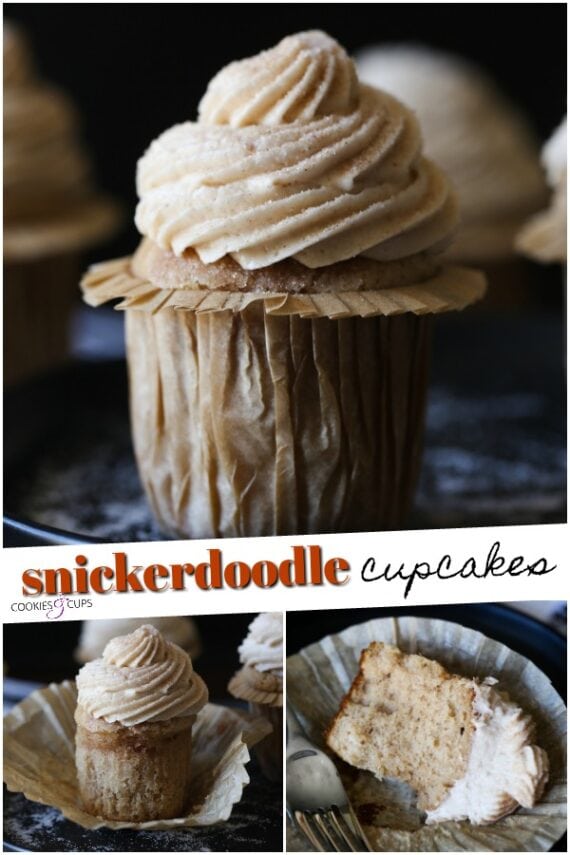 Snickerdoodle Cupcakes Pinterest Image