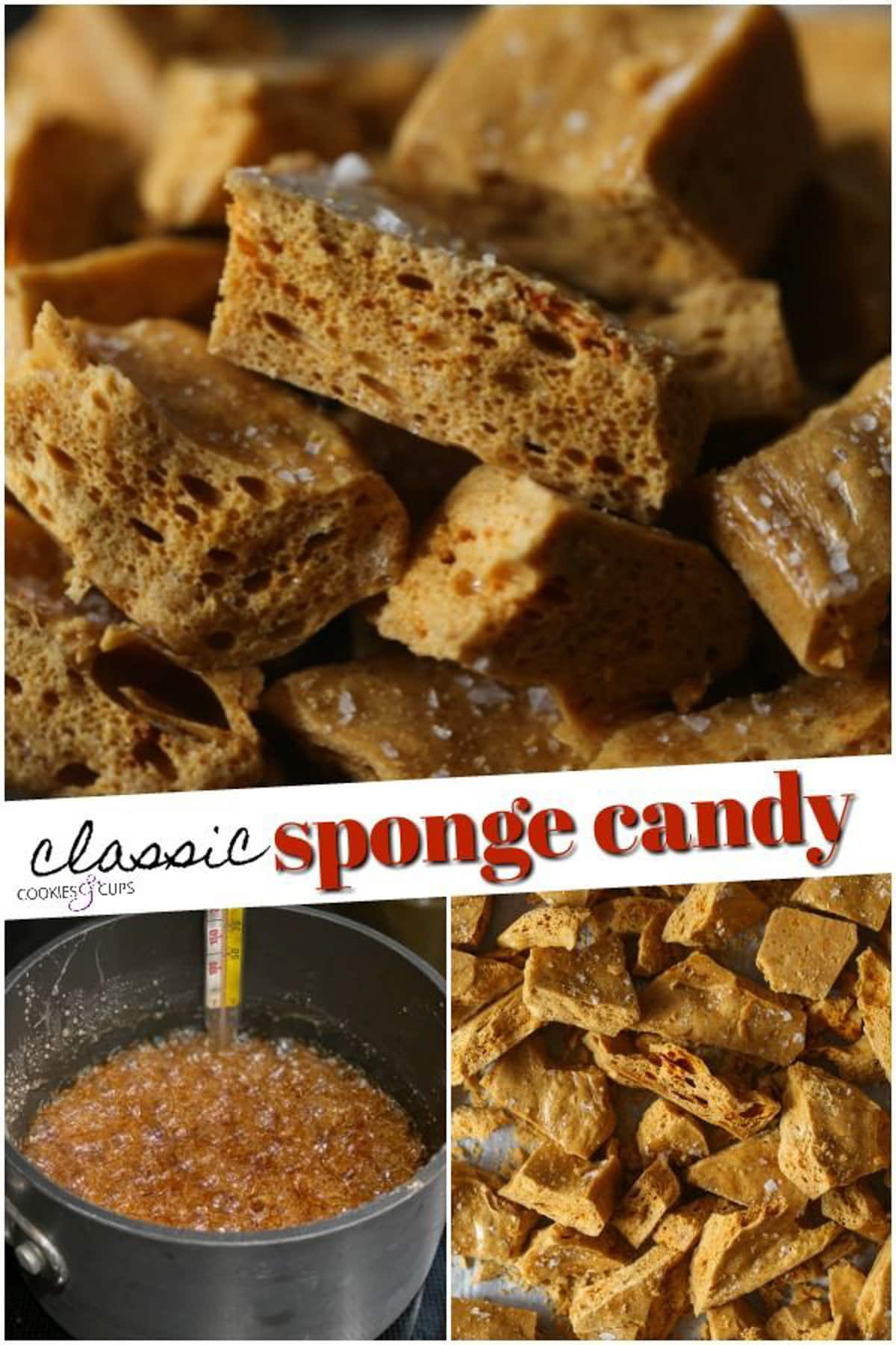 Sponge Candy Pinterest collage