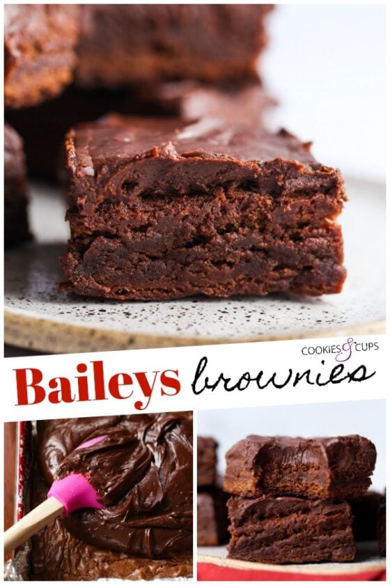 Fudgy Baileys Brownies | Cookies and Cups