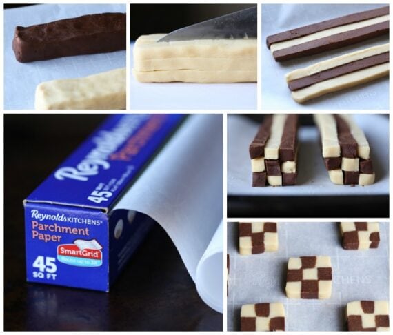 Step by step how to make checkerboard cookies