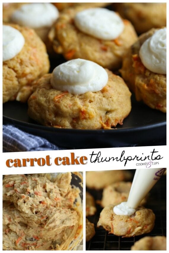 Carrot Cake Thumbprint Cookies Pin