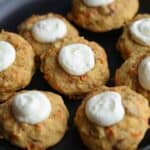 Carrot Cake Thumbprint Cookies on a plate