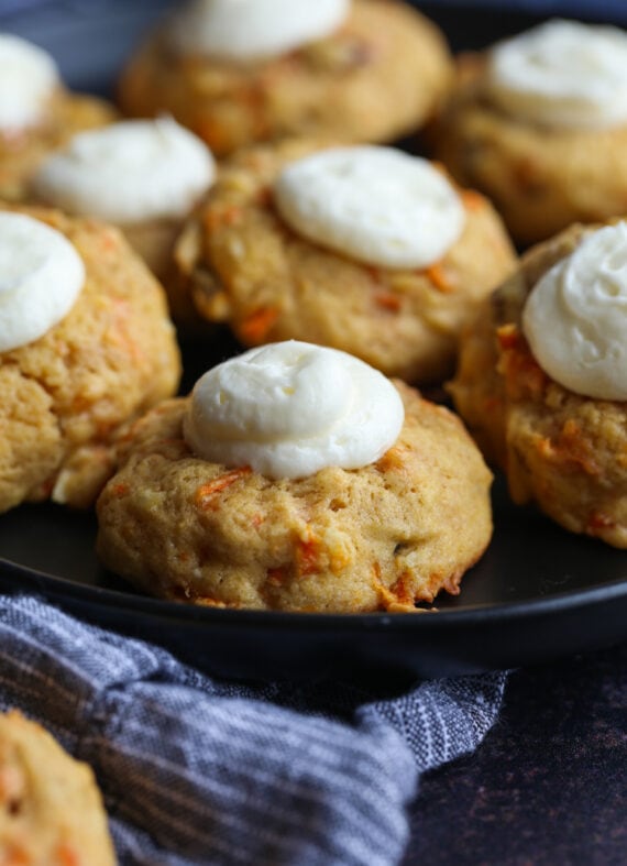 Carrot Cake Cookies with Cream Cheese Frosting