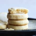 Lemon Meltaway Cookies stacked