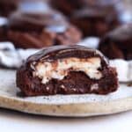 Peppermint Patty Cookie cut in half