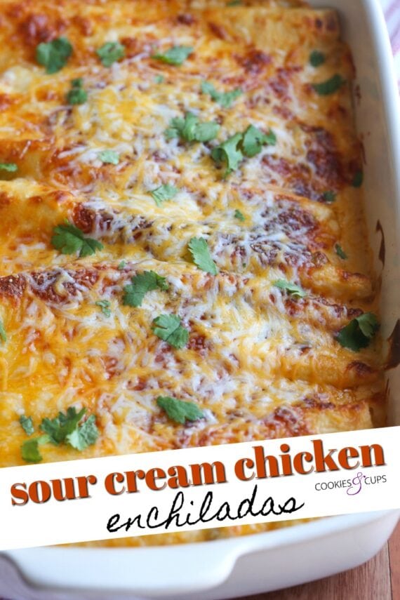 Easy Sour Cream Chicken Enchiladas Recipe Cookies Cups