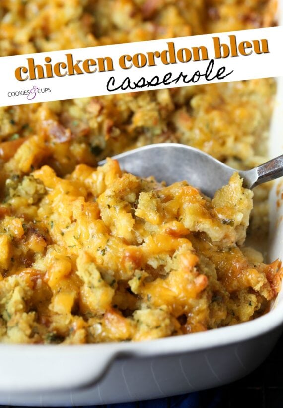 Chicken Cordon Bleu Casserole Pinterest Image