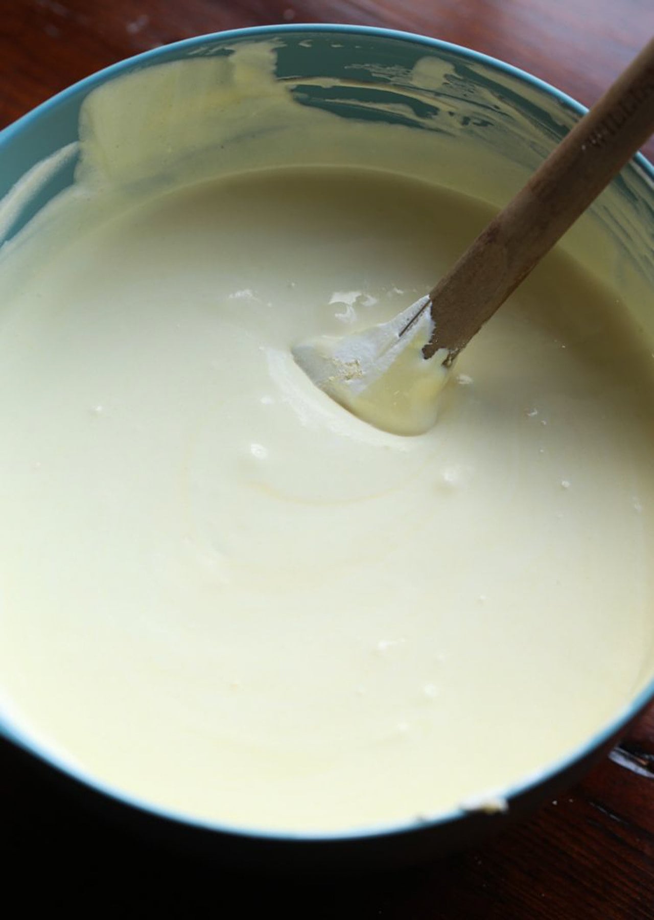 Eclair batter in a bowl