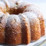 Pound Cake dusted in powdered sugar
