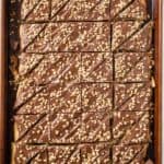 Almond Roca Cookies cut into triangle shapes