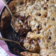 Salted Caramel Skillet Cookie – Modern Honey