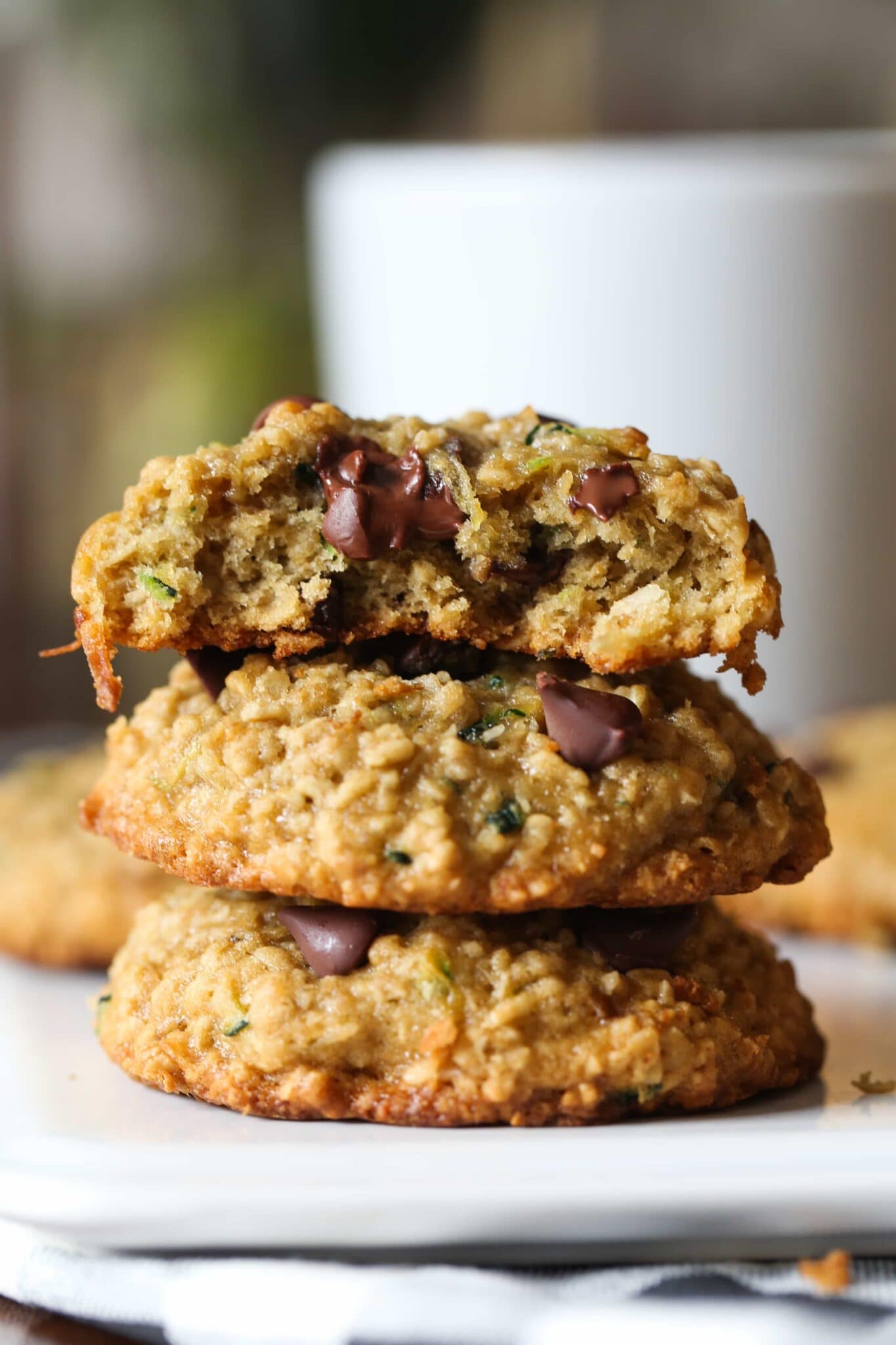 Zucchini Coconut Chocolate Chip Cookies Cookies & Cups