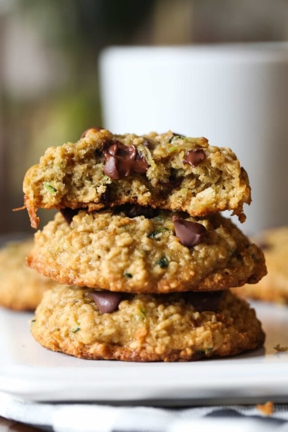 Zucchini Coconut Chocolate Chip Cookies