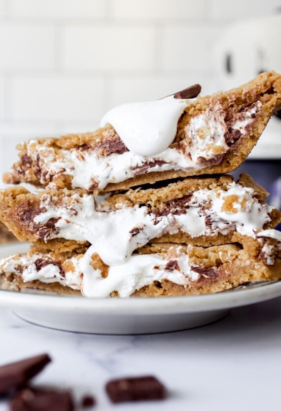 Slices of S'mores Pie Stacked