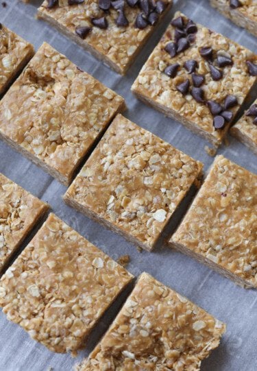 3 Ingredient No Bake Peanut Butter Oat Squares | Cookies and Cups