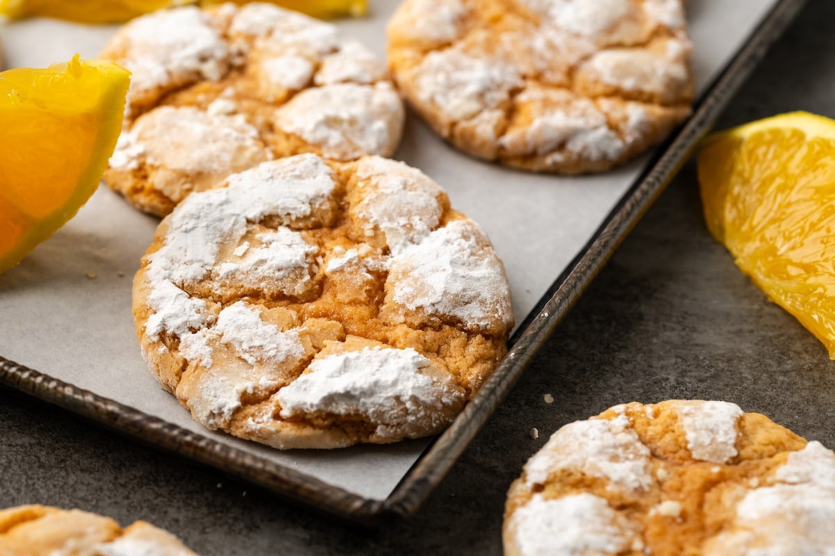 Orange Crinkle Cookies – Delicate and Chewy Crinkle Cookies!