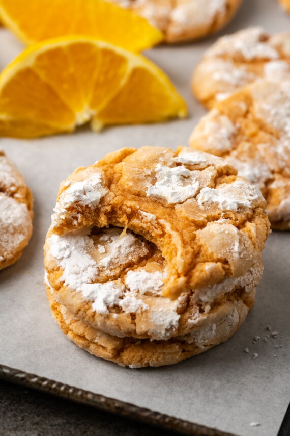 Orange Crinkle Cookies | Cookies and Cups