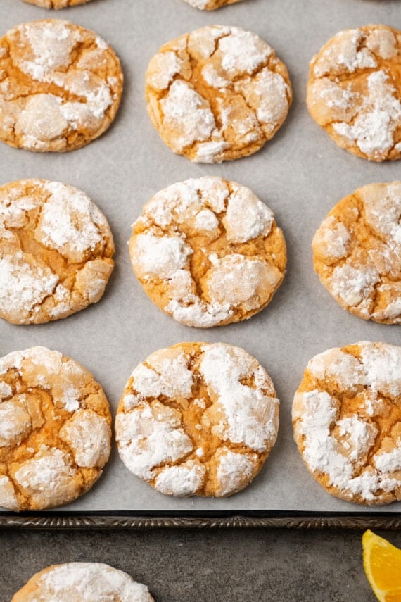 Orange Crinkle Cookies | Cookies and Cups