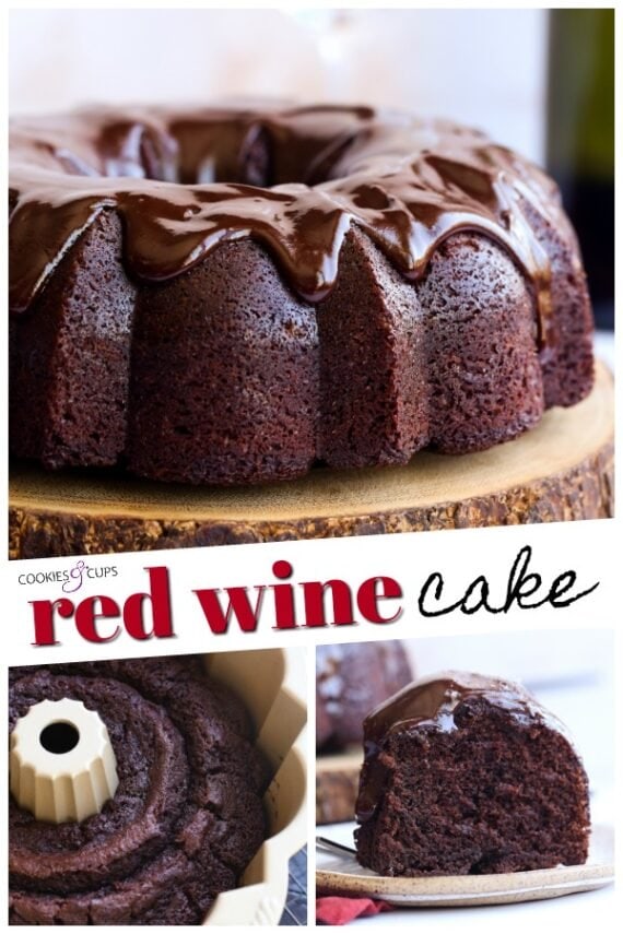 Red Wine Chocolate Cake Pinterest Image
