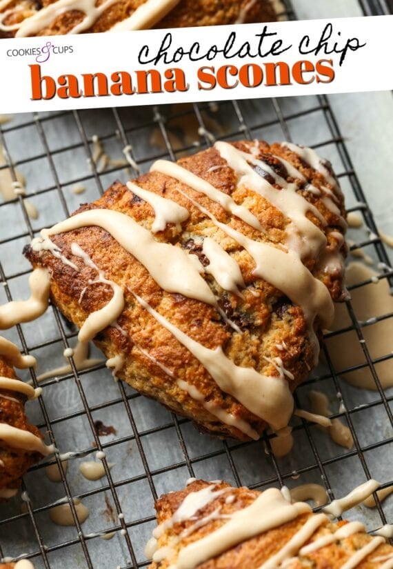 Chocolate Chip Banana Scones Pinterest Image