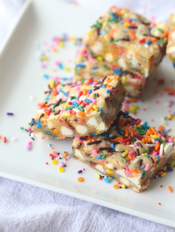 Cake Batter Blondies without frosting