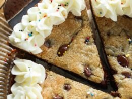 Homemade Chocolate Chip Cookie Cake - Recipes Dunn Right