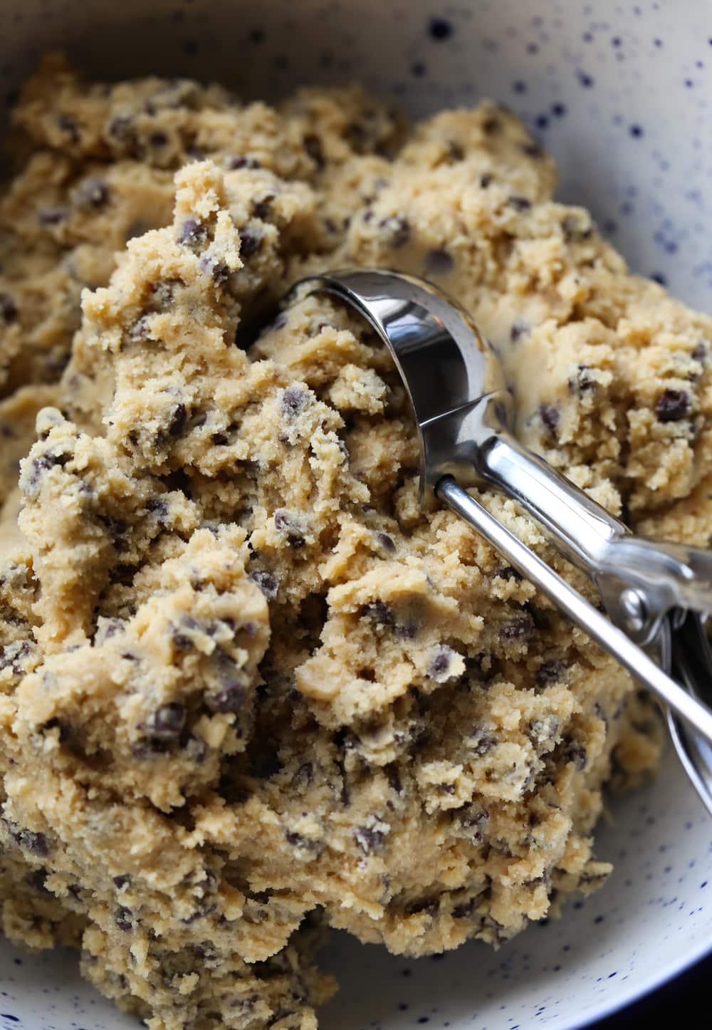 Chocolate Chip Cookie Dough in a Bowl