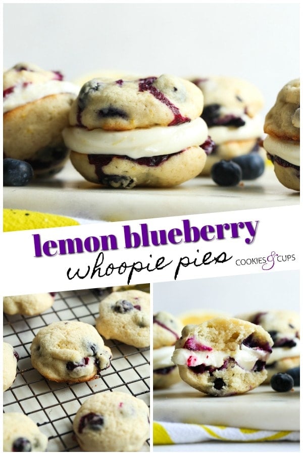 Lemon Blueberry Whoopie Pies Pinterest Image
