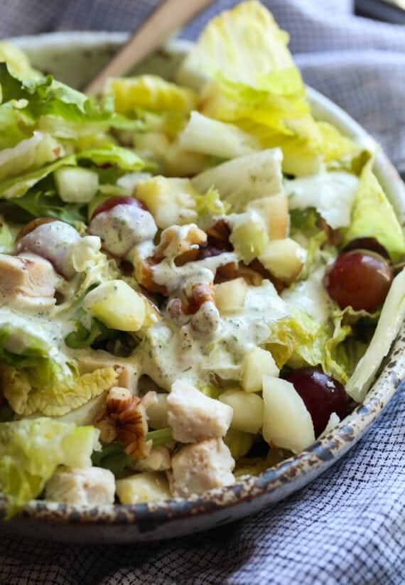 A Salad Drizzled with Homemade Ranch Dressing