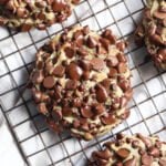 Ultimate Chocolate Chip Cookie on a wire rack