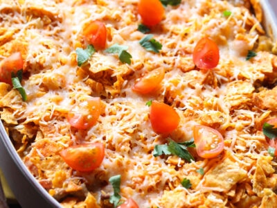 A Cheesy Dorito Casserole From Above