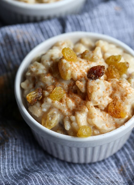 Rice Pudding Topped with Extra Ground Cinnamon