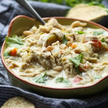 Easy White Chicken Chili Recipe - Crock Pot or Stove Top!