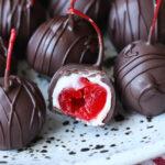 Chocolate Covered Cherries on a Plate