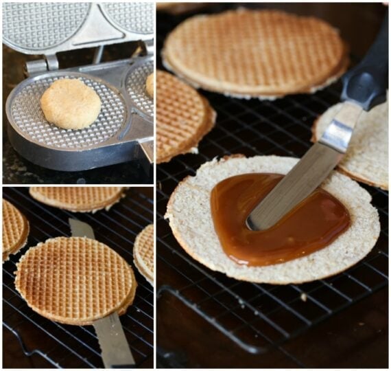 making a stroopwafle collage