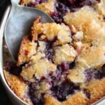 Cobbler with a spoon taking a scoop