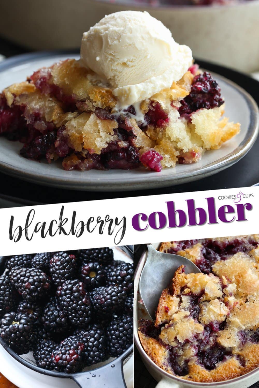 Blackberry Cobbler Pinterest images