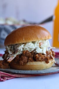 Pumpkin Sloppy Joe Recipe With Fall Slaw | Cookies and Cups