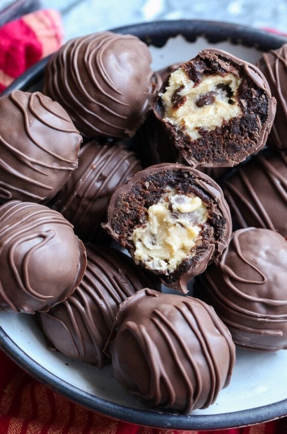 Cookie Dough Brownie Truffles